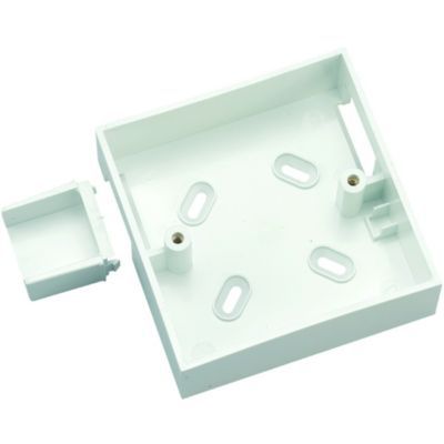 Image of TTE White 1 Gang Cut-Out Pattress Box & Adaptor - 32mm