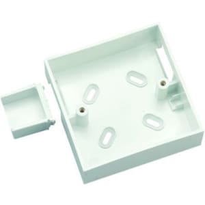 TTE White 1 Gang Cut-Out Pattress Box & Adaptor - 32mm