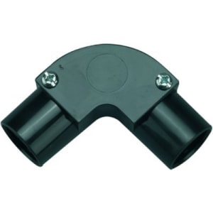 Wickes Trunking Inspection Elbow - Black 20mm