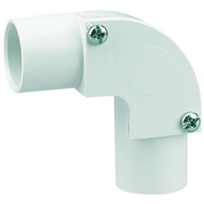 TTE White Conduit Inspection Elbow - 20mm