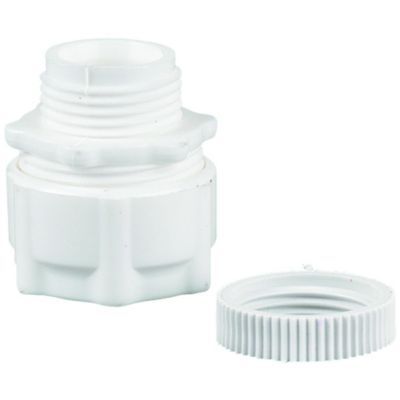 Image of TTE White Corrugated Conduit Adaptor - 20mm - Pack of 2