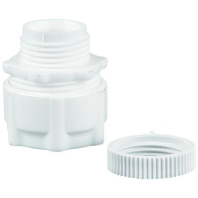 TTE White Corrugated Conduit Adaptor - 20mm - Pack of 2