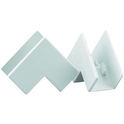 Image of TTE White Inside Angle Mini Trunking - 16 x 16mm - Pack of 2