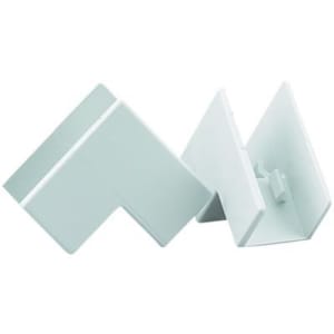 Wickes Mini Trunking Inside Angle - White 16 x 16mm Pack of 2
