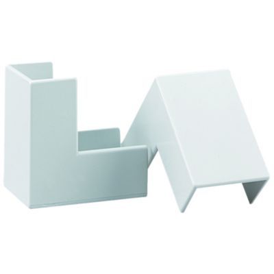 Image of TTE White Outside Angle Mini Trunking - 16 x 16mm - Pack of 2