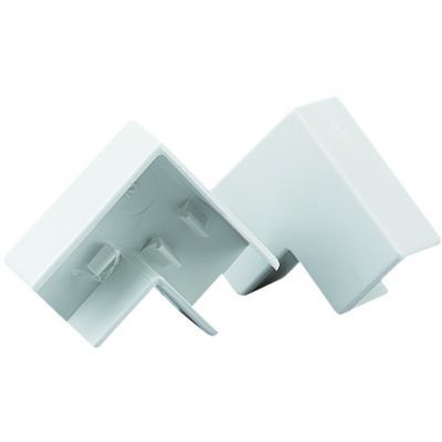 TTE White Flat Angle Mini Trunking - 16 x 16mm - Pack of 2