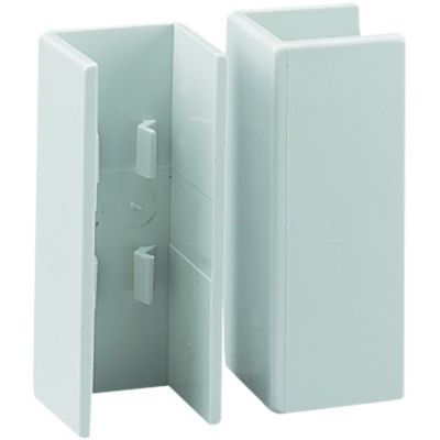 TTE White Mini Trunking Coupler - 16 x 16mm - Pack of 2