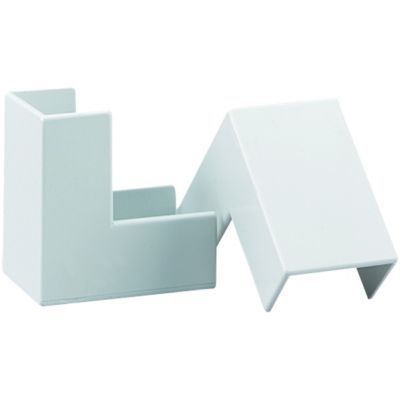 Image of TTE White Outside Angle Mini Trunking - 25 x 16mm - Pack of 2