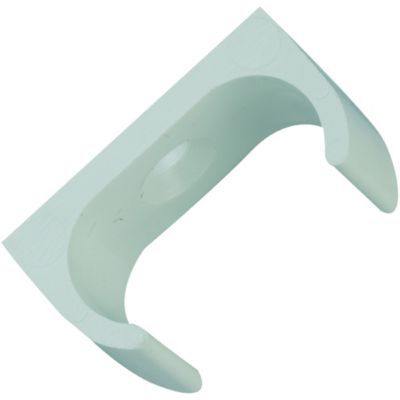 Image of TTE White Oval Conduit Clip - 20mm - Pack of 5