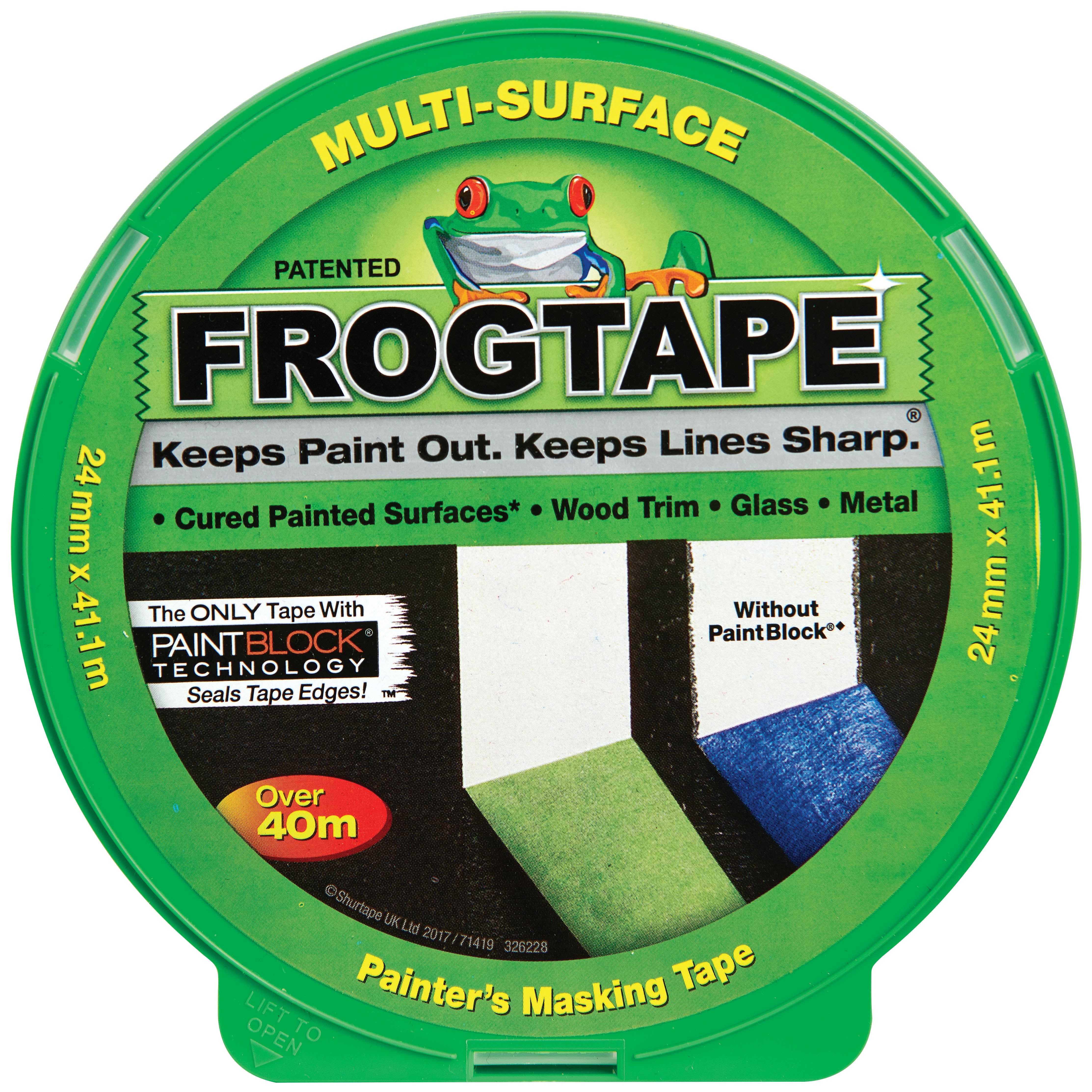 FrogTape MultiSurface Green Masking Tape 24mm x 41m Wickes.co.uk
