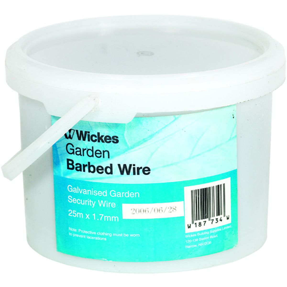 Image of Wickes Galvanised Garden Barbed Wire - 1.7mm x 25m
