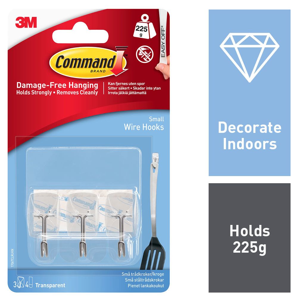 Command Clear Wire Utensil Hooks - Pack of 3