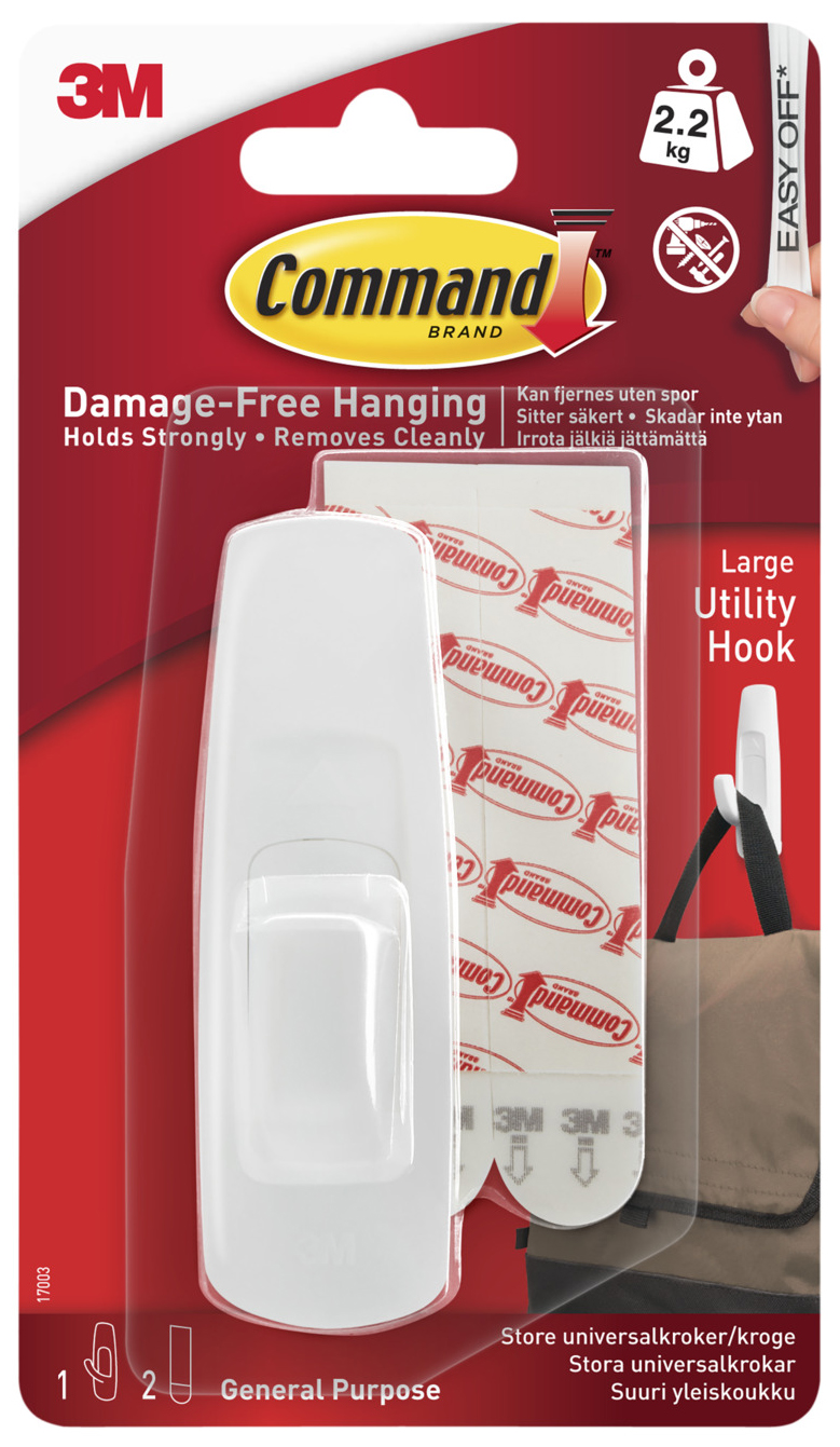 Command White Large Utility Hook