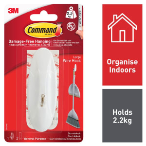 Command White Large Wire Hook