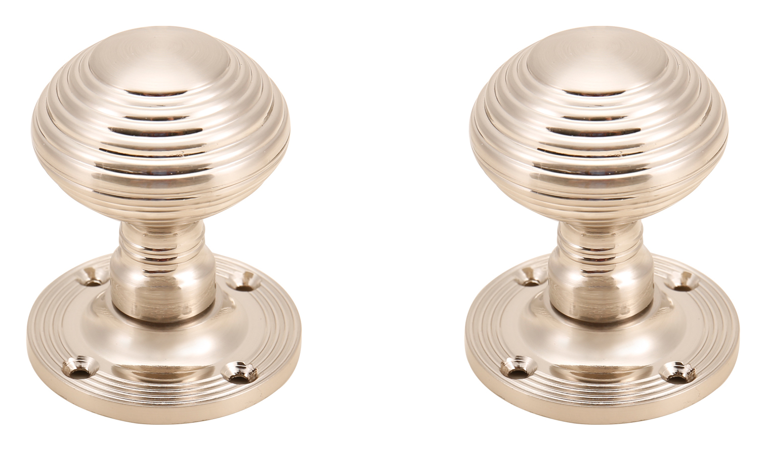 Victorian Mortice Door Knob Satin Nickel - 1 Pair