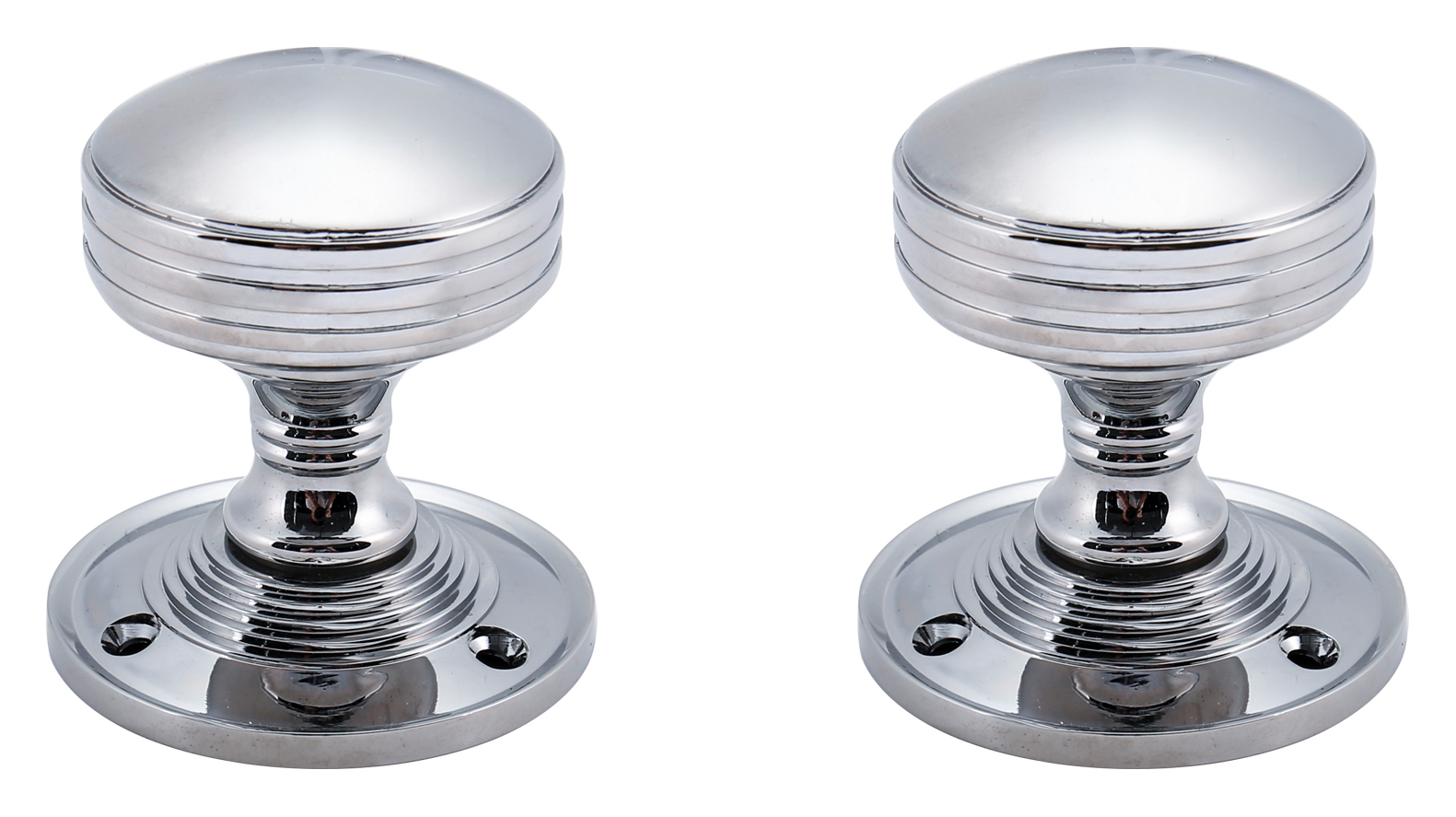 Image of Rimmed Mortice Door Knob Polished Chrome - 1 Pair