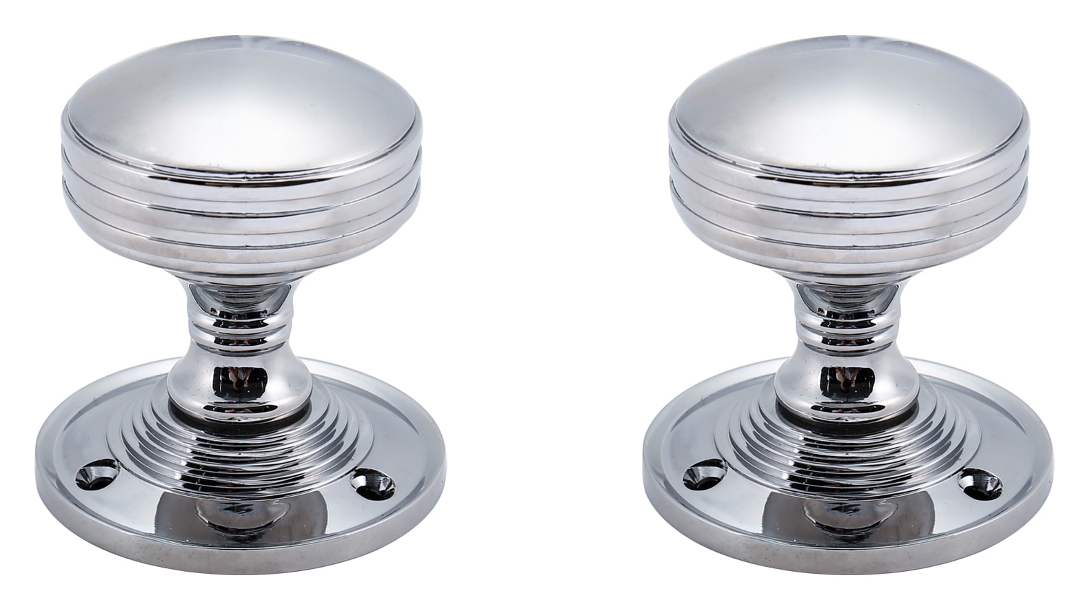 Wickes Rimmed Mortice Door Knob - Polished Chrome