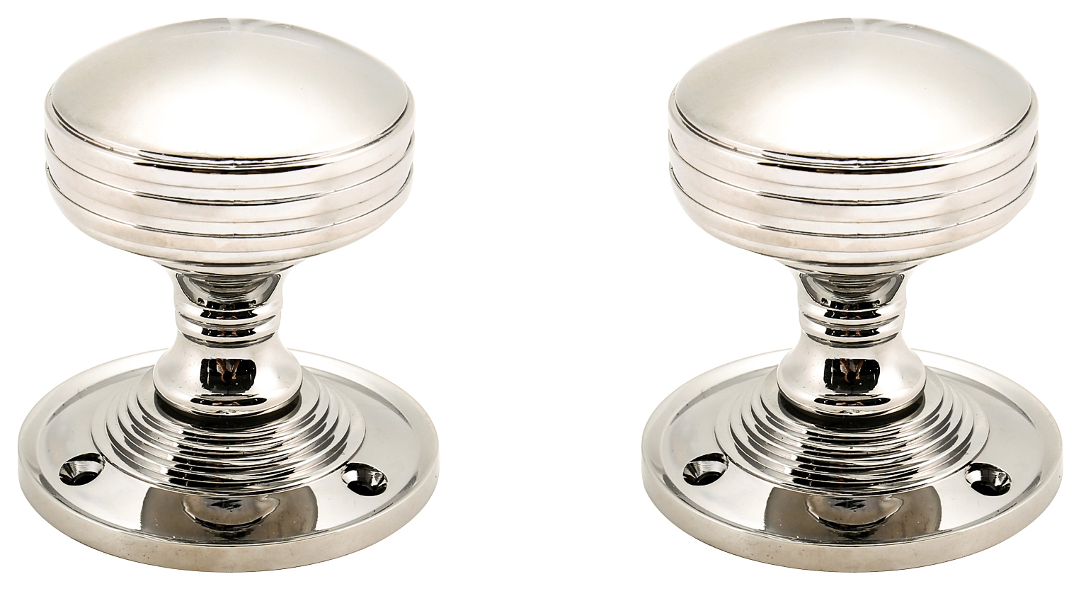 Image of Rimmed Mortice Door Knob Satin Nickel - 1 Pair