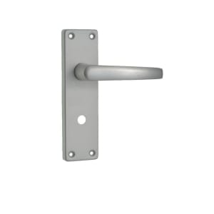 Wickes Contract Straight Privacy Door Handle - Satin Aluminium 1 Pair