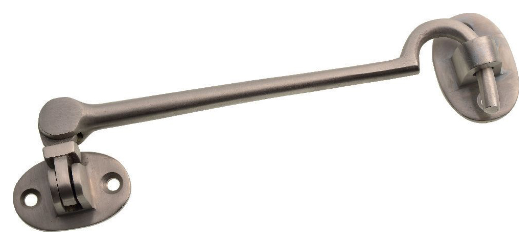 Wickes Satin Nickel Cabin Hook - 200mm