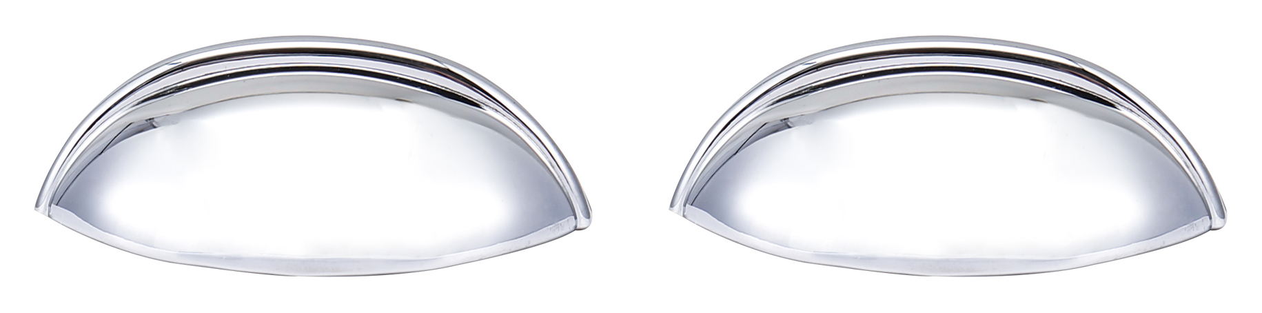Image of Cup Cabinet Handle Polished Chrome 84mm - Pack of 2