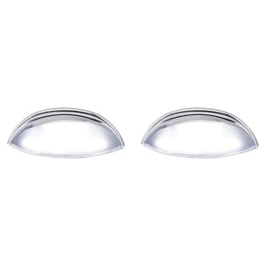 Cup Cabinet Handle Polished Chrome 84mm - Pack of 2