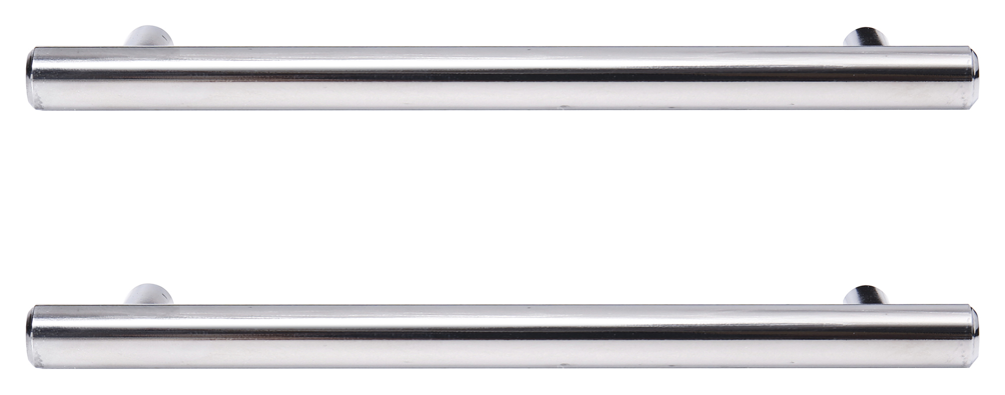 Wickes T-Bar Polished Chrome Cabinet Handle - 220mm - Pack of 2