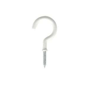 Wickes White Shouldered Cup Hooks - 25mm - Pack of 10