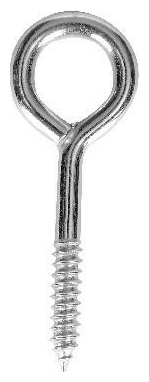 Wickes Brass Shouldered Cup Hooks - 25mm - Pack of 10