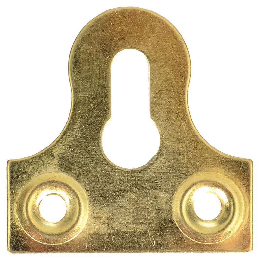 Wickes Slotted Brass Glass Plate - 33mm - Pack of 10