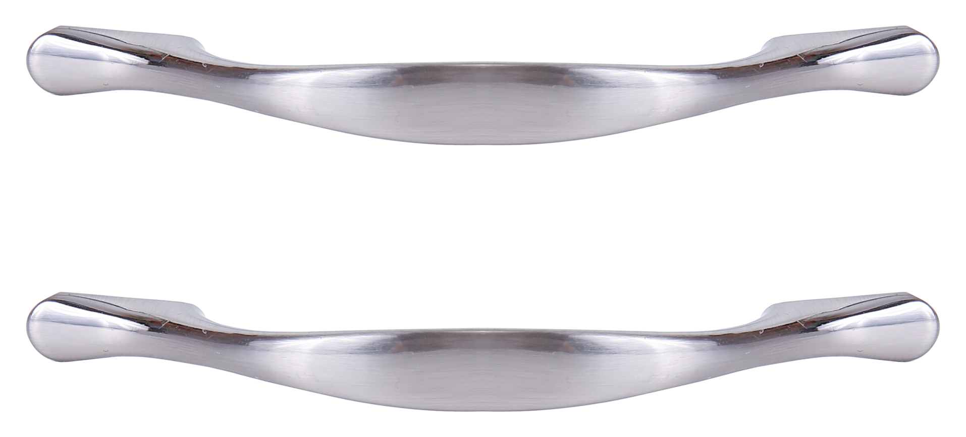 Flat Bow Cabinet Handle Brushed Nickel 148mm - Pack of 2