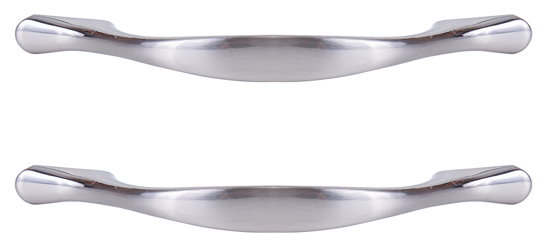 Flat Bow Cabinet Handle Brushed Nickel 148mm - Pack of 2