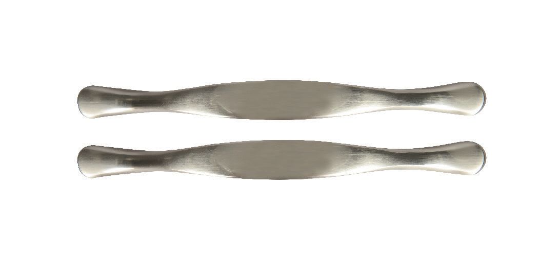 Wickes Flat Bow Door Handle - Brushed Nickel