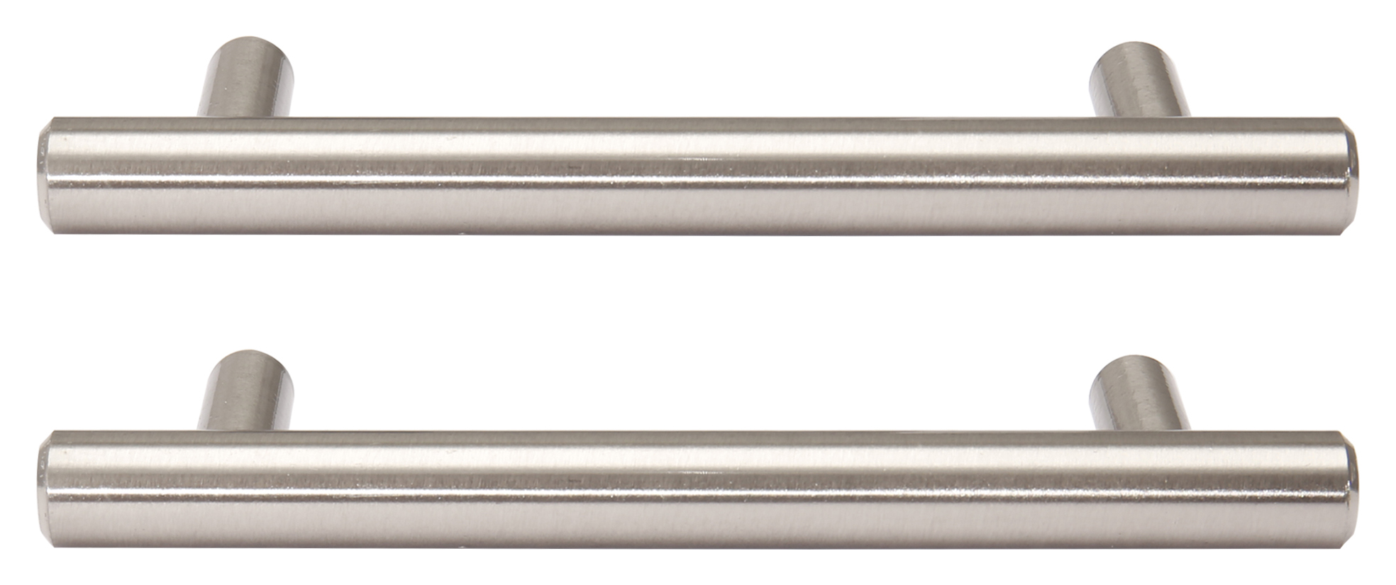 Wickes T-Bar Polished Chrome Cabinet Handle - 135mm - Pack of 2