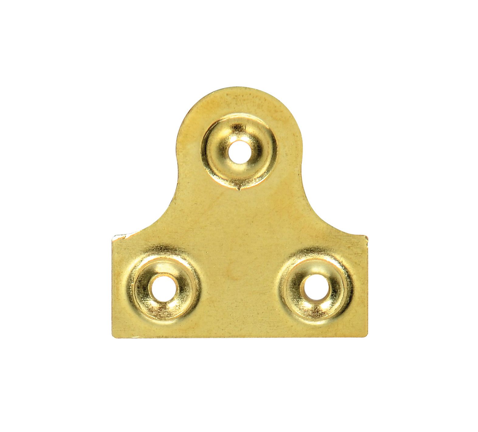 Wickes Plain Brass Glass Plate Plain - 38mm - Pack of 10