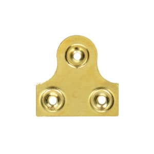 Image of Wickes Plain Brass Glass Plate Plain - 38mm - Pack of 10
