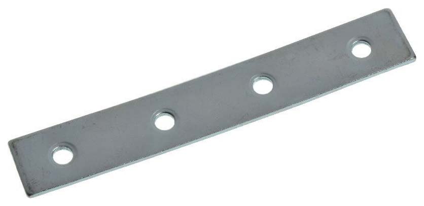 Image of Wickes Mending Plate Zinc Plated 100mm Pack 4