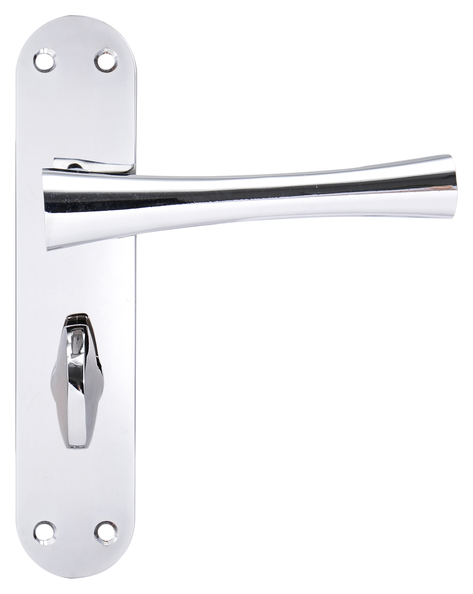 Image of Monaco Polished Chrome Bathroom Door Handle - 1 Pair