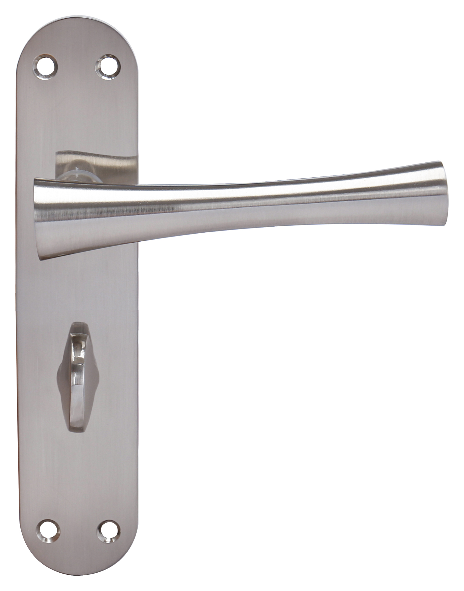 Monaco Satin Nickel Bathroom Door Handle - 1 Pair