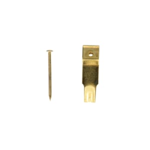 Wickes Brass Single Picture Hook No.2 - 28 x 8mm - Pack of 10