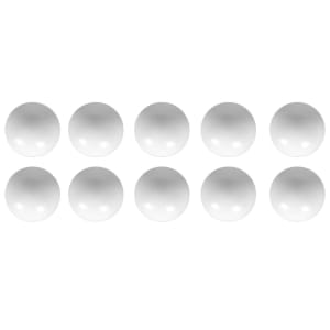 Wickes Ball Top Door Knob - White Plastic 37mm Pack of 10