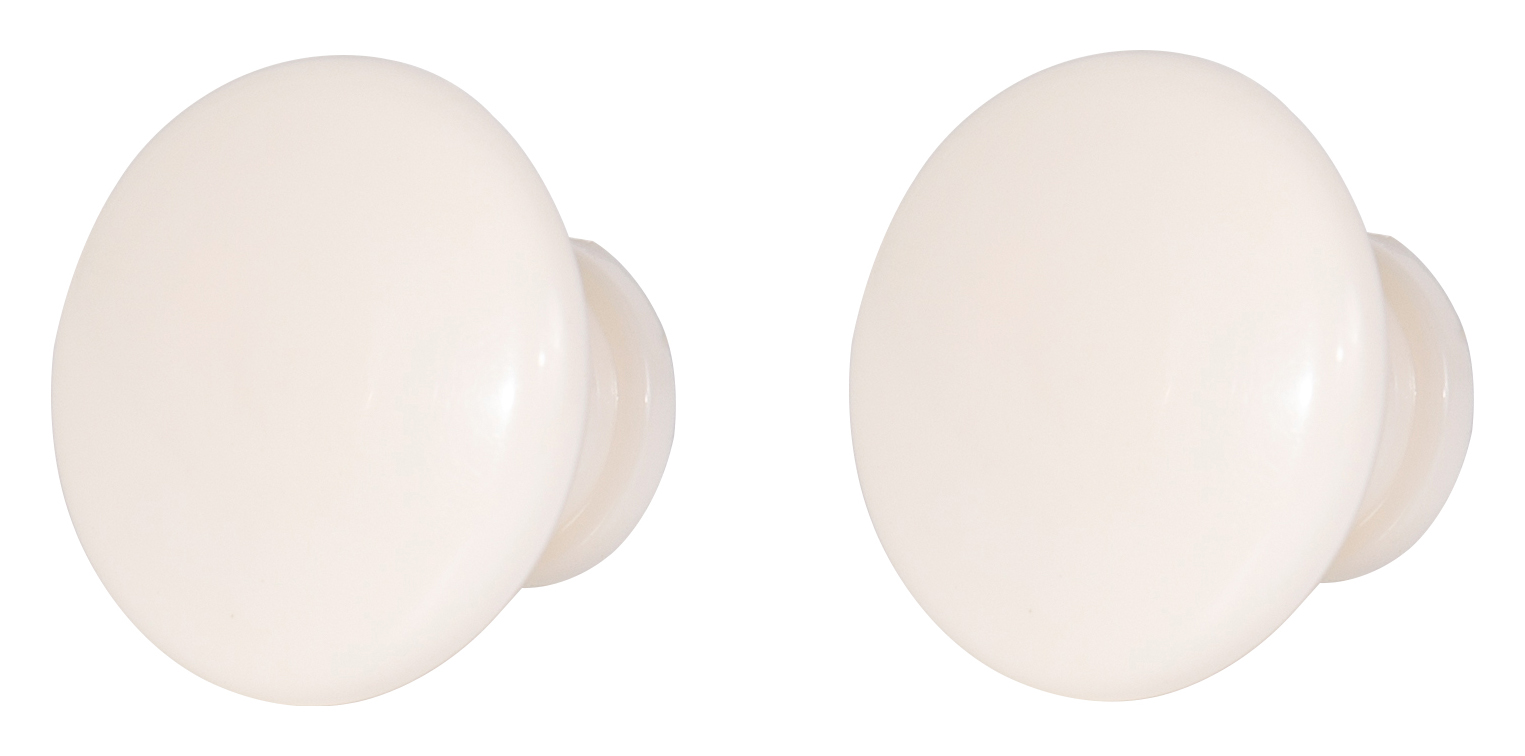 Image of Door Knob White Plastic 34mm - Pack of 10