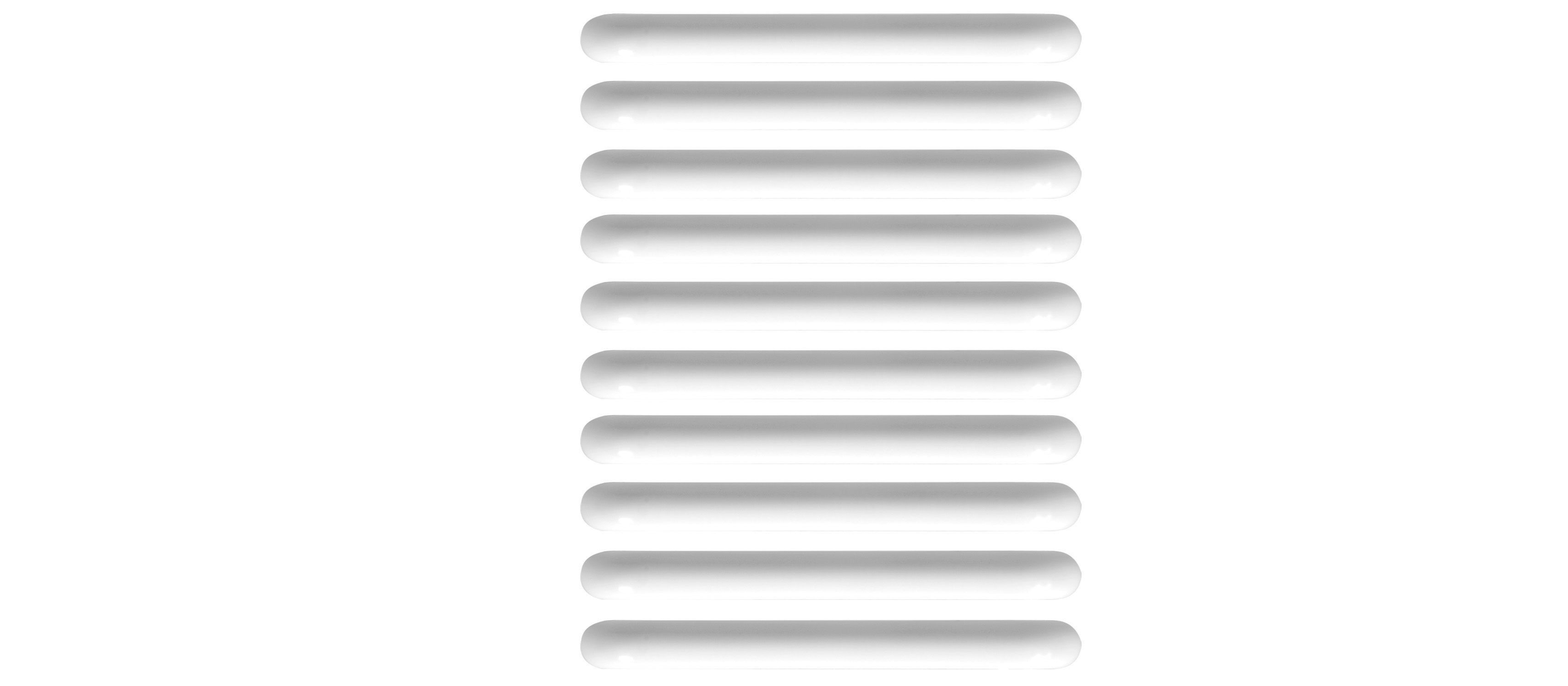 Image of Wickes Pull Door Handle - White Plastic 105mm Pack of 10