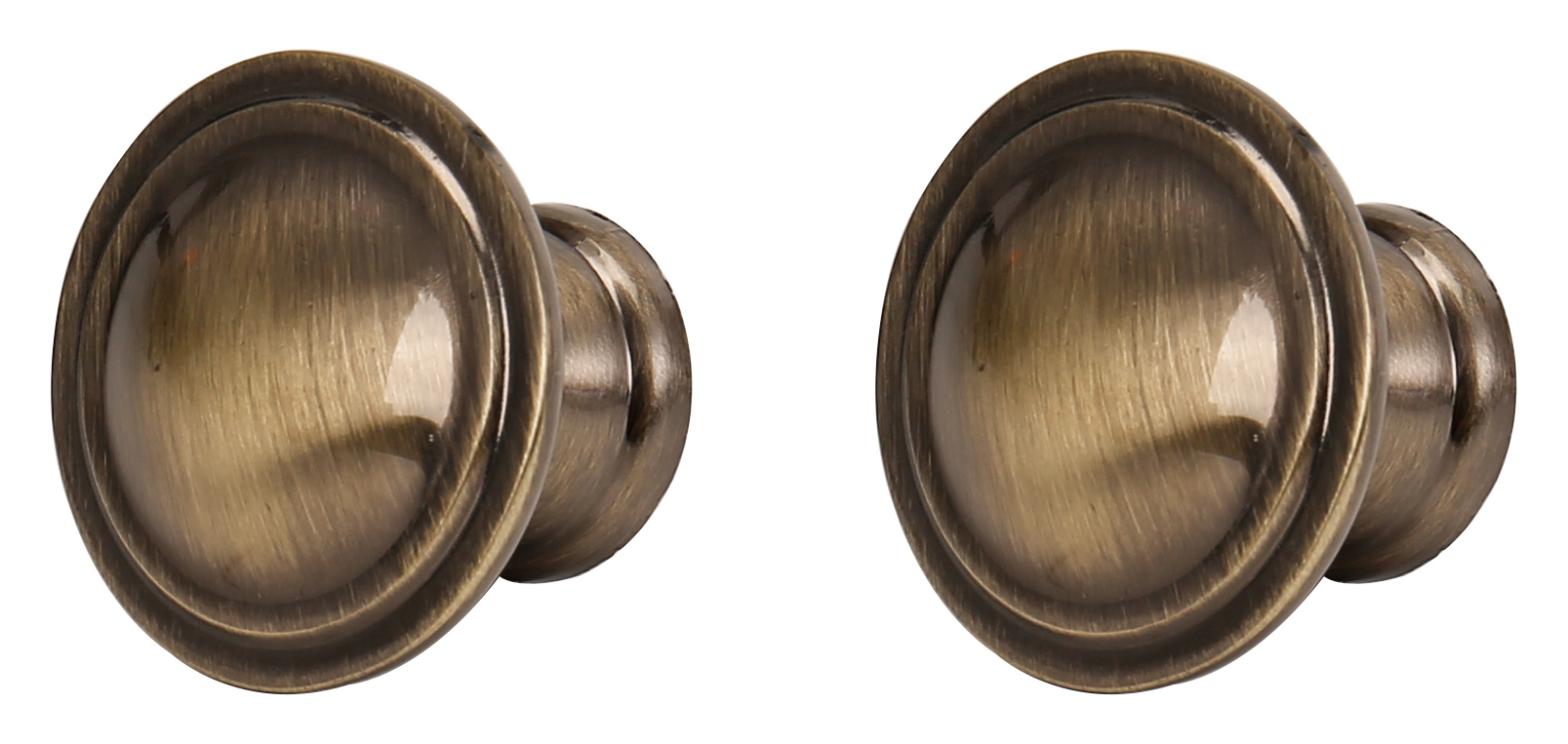 Circle Cabinet Knob Antique Brass 30mm - Pack of 6