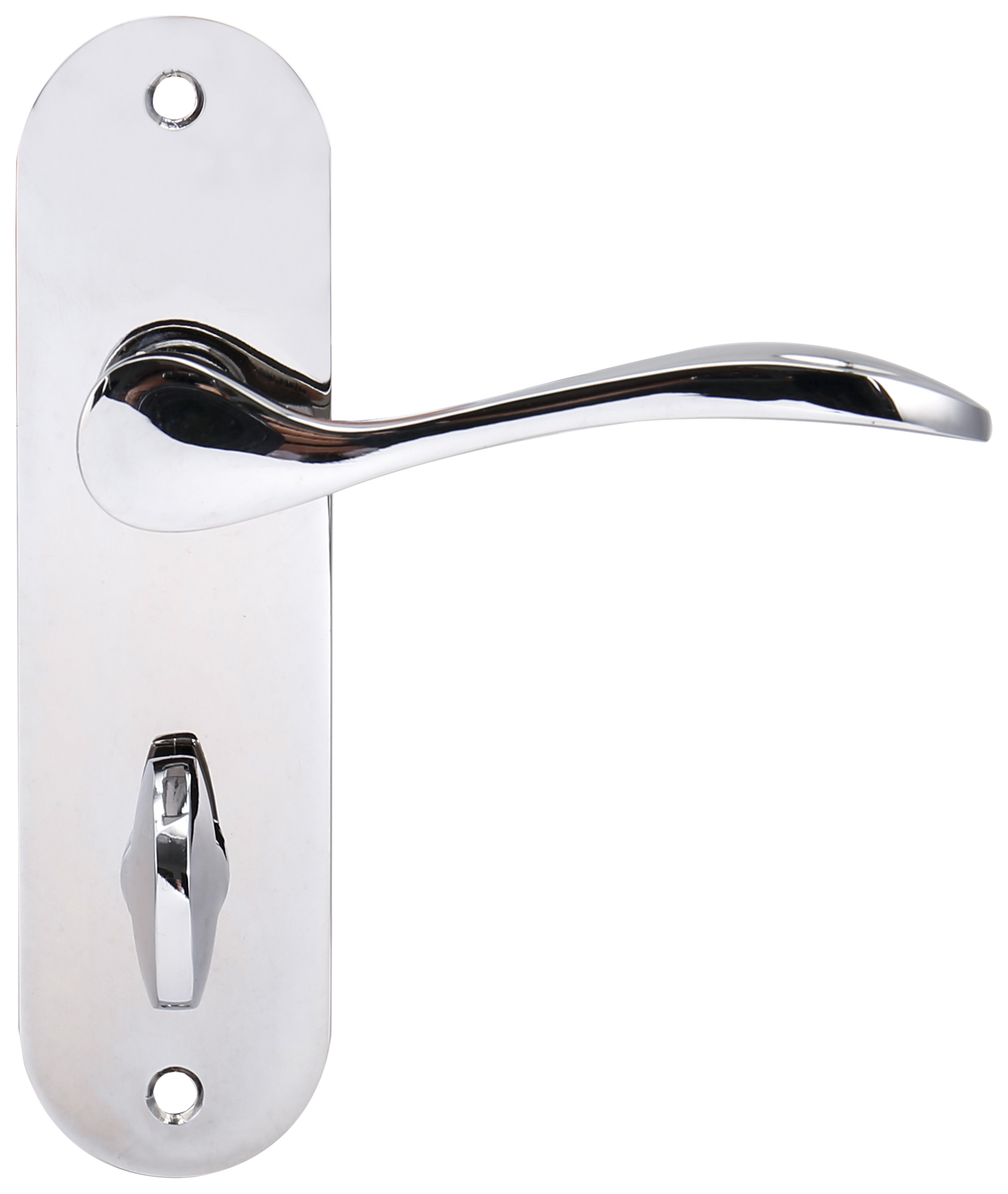 Image of Paris Polished Chrome Bathroom Door Handle - 1 Pair