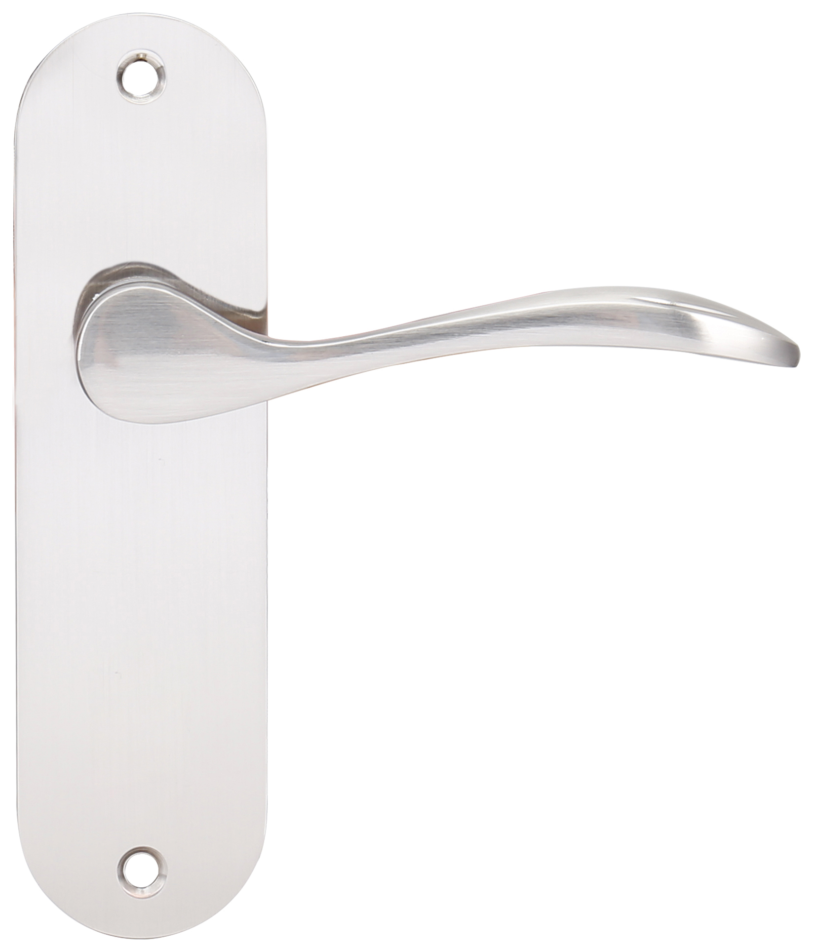 Image of Paris Satin Nickel Latch Door Handle - 1 Pair