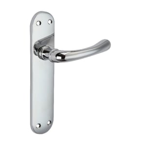 Wickes Gianni Latch Door Handle - Polished Chrome 1 Pair