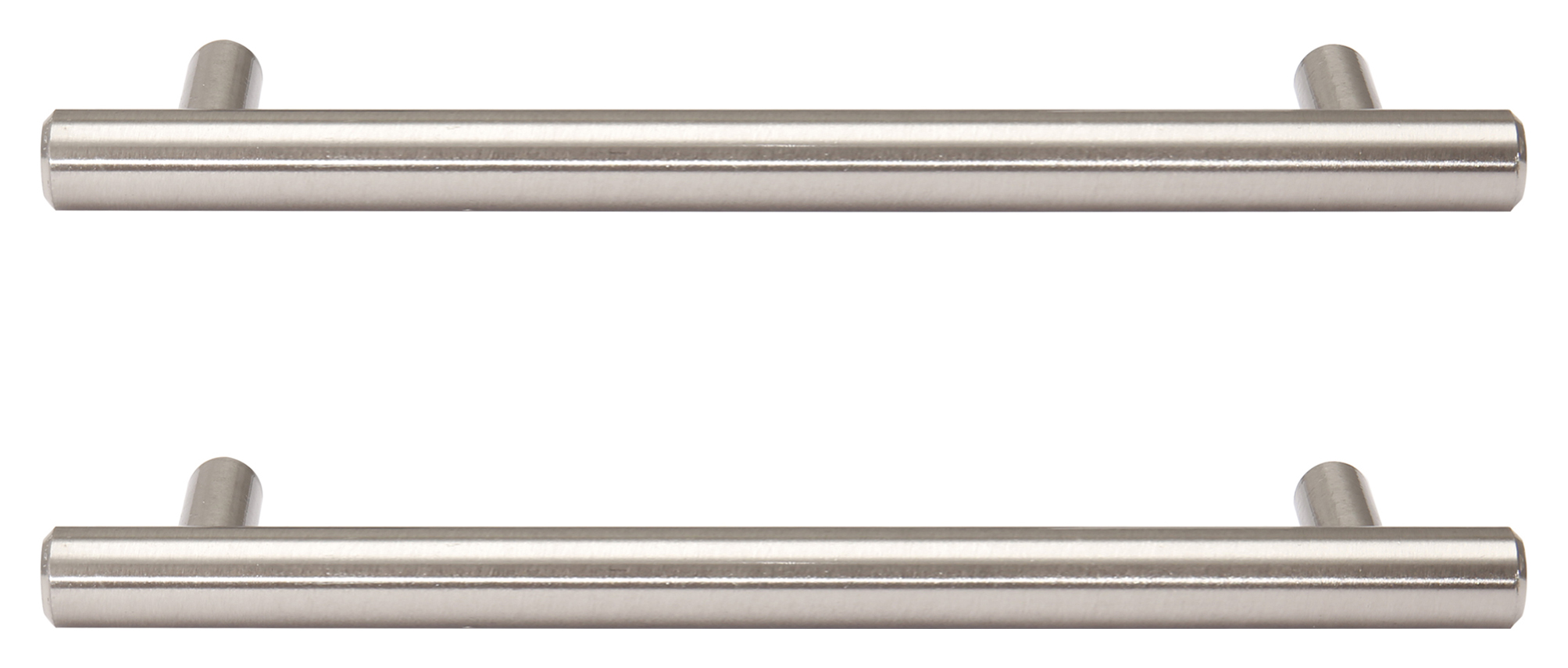 Wickes T-Bar Brushed Nickel Cabinet Handle - 220mm - Pack of 2