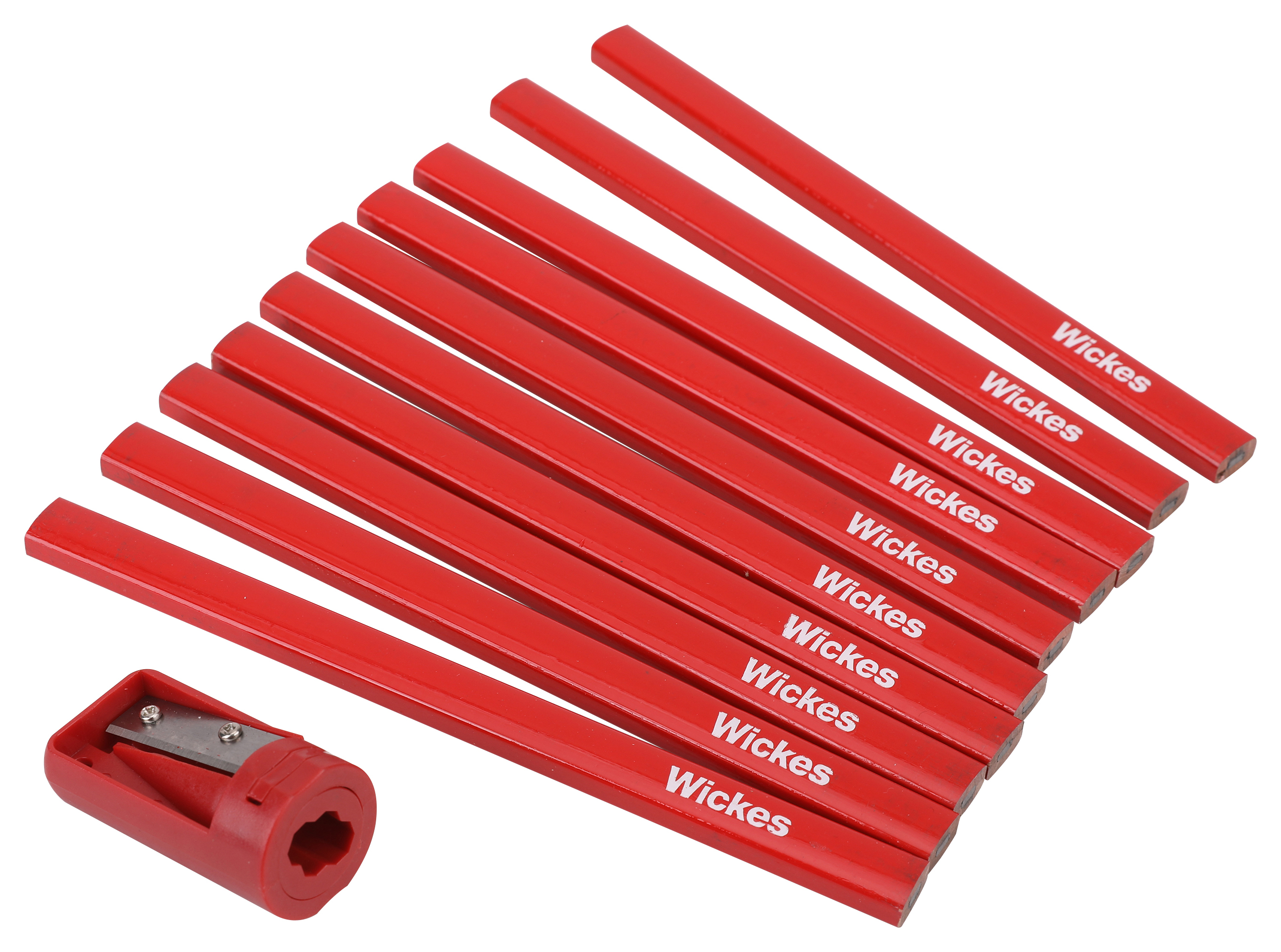 Image of Wickes Pencils & Sharpener - Pack of 10