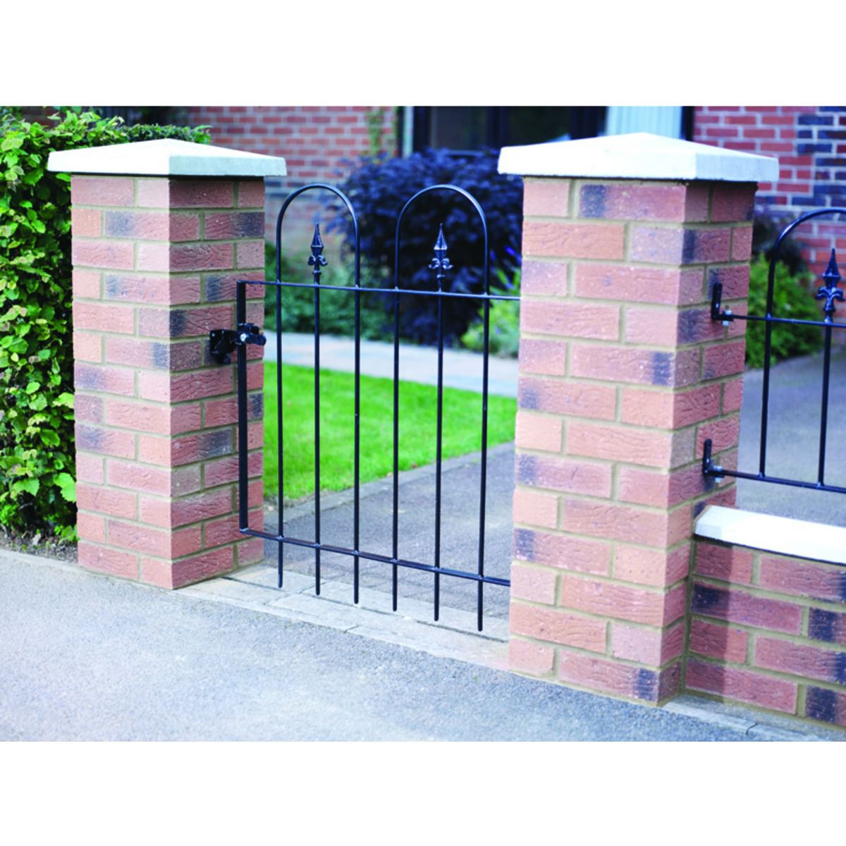 Image of Wickes Kensington Steel Gate Black - 914 x 914 mm